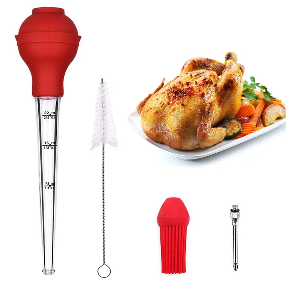 Siringa Alimentare，Siringa per Alimenti Siringa da Cucina Carne siringa Siringhe per arrosti Siringa per Barbecue，per Marinatura iniezione