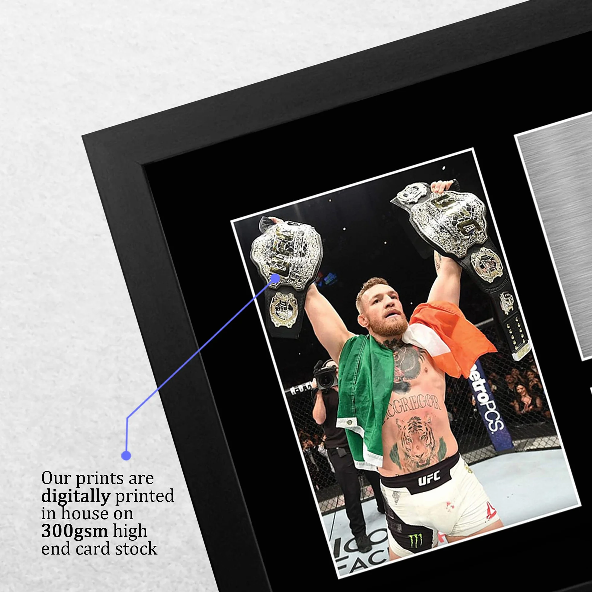 HWC Trading Conor Mcgregor A4 Incorniciato Firmato Regalo Visualizzazione Delle Foto Print Immagine Autografo Stampato Per I Fan Ufc
