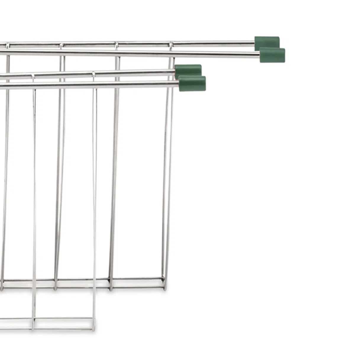 Alessi Plissé MDL08RA GR - Set di Due Pinze per Tostapane di Design, in Acciaio Inossidabile e Resina Termoplastica, Verde