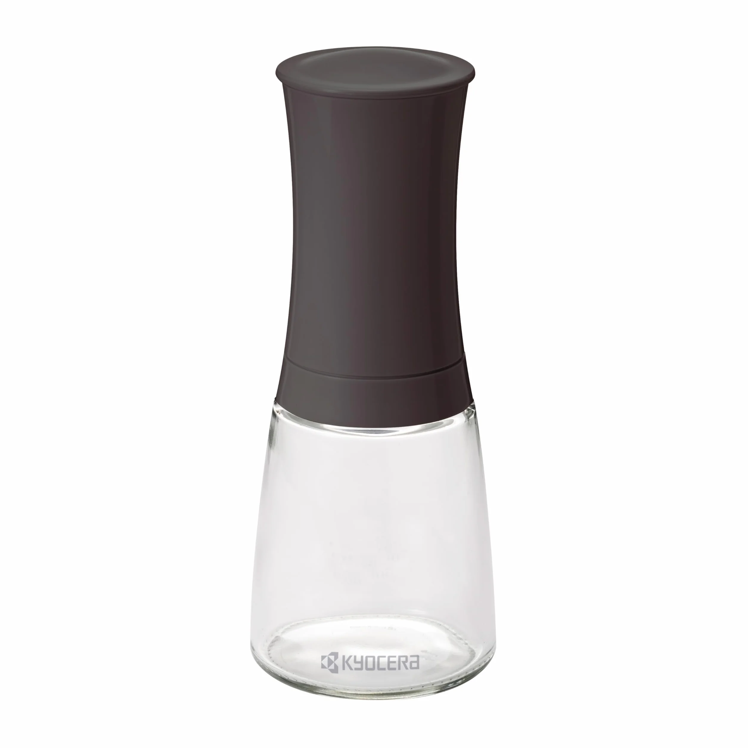 Macinasemi Kyocera con macina in ceramica, regolabile da grosso a fine, contenitore in vetro, marrone, CM-20C SF
