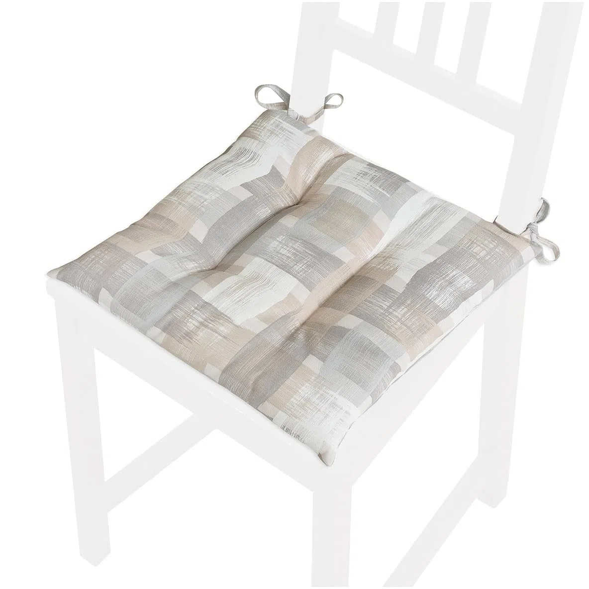 emmevi Set 4 Cuscini Sedia Shabby Chic Morbidi Imbottiti Ovatta Universali Coprisedie Cotone Lavabile