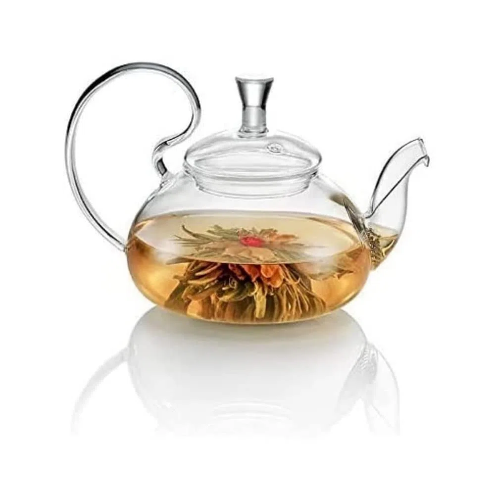 TEA SOUL Teiera in Vetro con Filtro in Acciaio • 500ml • Pratico Filtro nel beccuccio
