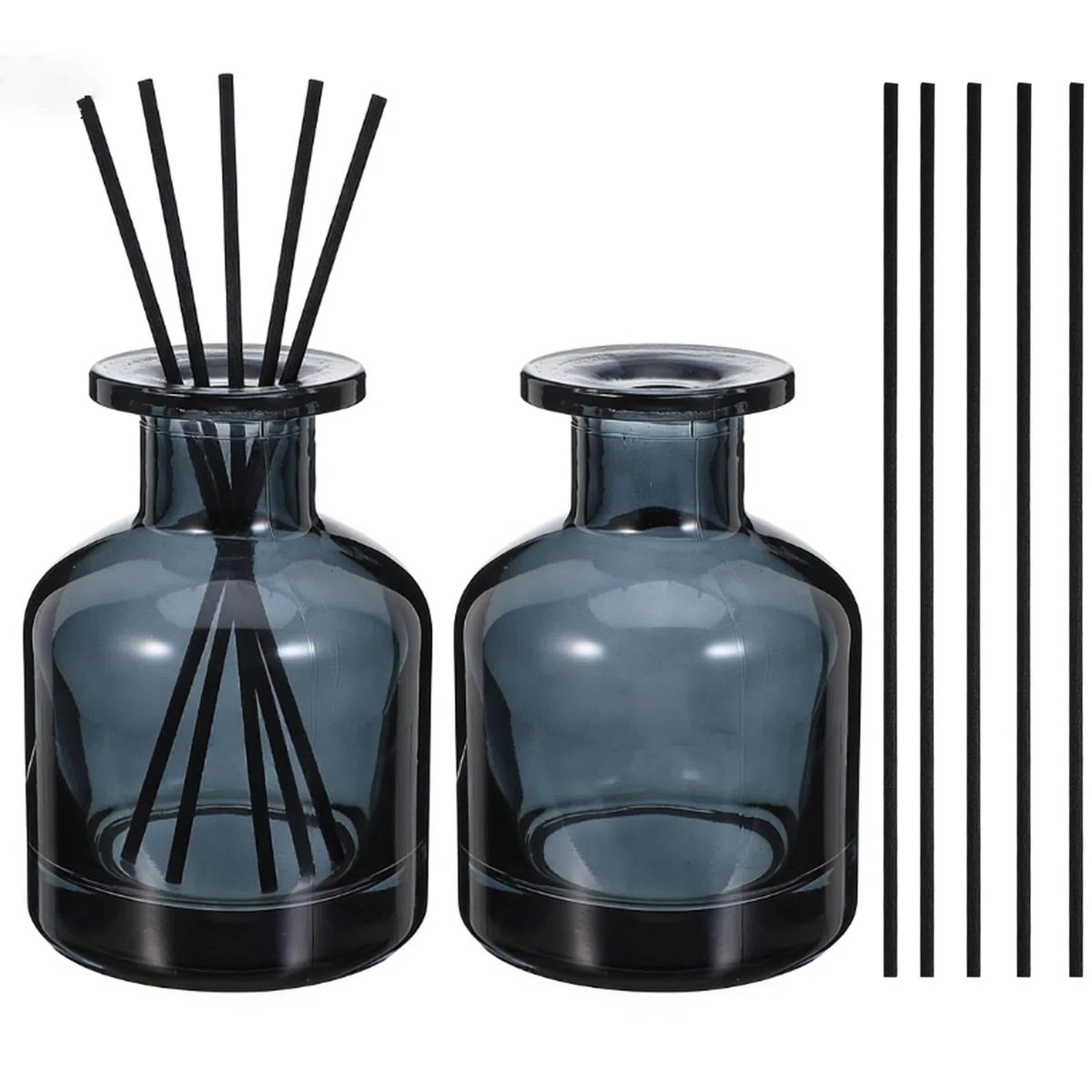 2 Pezzi 150ml Blu Dispenser Sapone, Porta Sapone Liquido Bagno, Dispenser Shampoo, per Bagno e Cucina, Trasparente a Pressione（Blu）