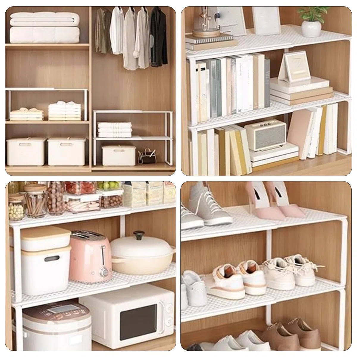 Divisore impilabile per armadio, organizer estensibile per riporre vestiti, , per armadio, casa, appartamento, fattoria, università, dormitorio, camera da , cucina, camera dei bambini