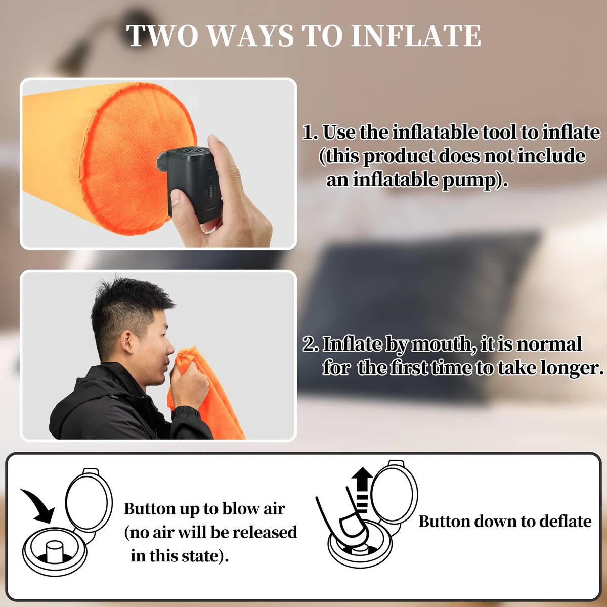 ONTYZZ Cuscino Corpo Gonfiabile Cuscino Lungo Adulti Bambini Cuscino Rotondo Bolster per Dormire Abbraccio Indietro Collo Supporto Dormiglione Laterale Coccole