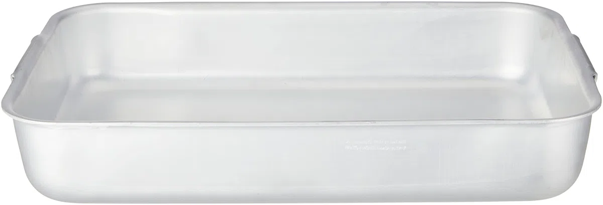 Pentole Agnelli ALMA15045 Rostiera Rettangolare con Maniglie, Alluminio, Argento, 48.5 x 30 x 8.5 cm