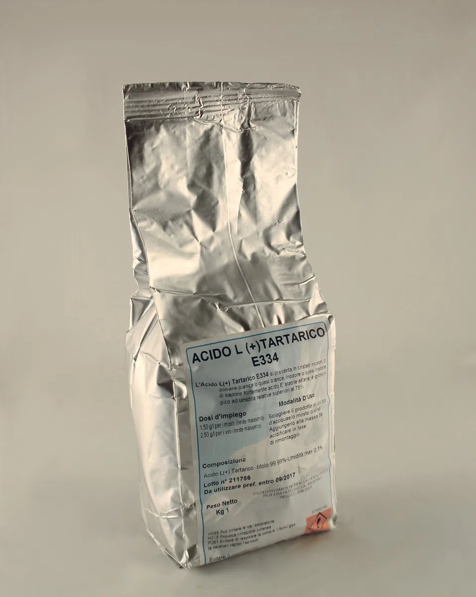 Hoppy Acido Tartarico da 1 Kg 100% Naturale E334 Enologico e Alimentare Alta Qualità Italiana