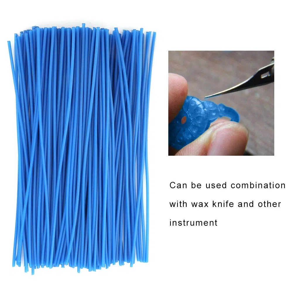 Buachois Linea di Cera per Gioielli, Filo di Cera, Materiali per Stampaggio, Linea Dewax per Modellazione di Gioielli, Strumenti per la Creazione di Modelli di Anelli(1mm)