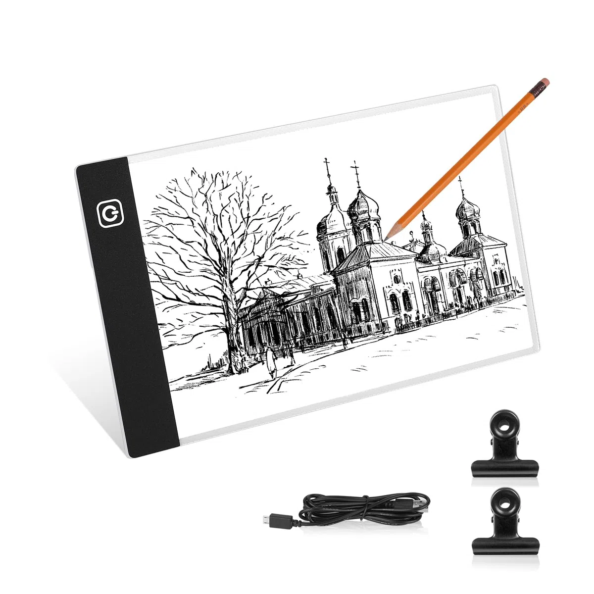 Lanvixo Tavoletta Luminosa A5 Tavolo Luminoso, Light Box con 3 Luminosità Regolabile Lavagna Luminosa Tavola da Disegno Ultra Sottile per Animazione Schizzi Pittura a Diamante 5D