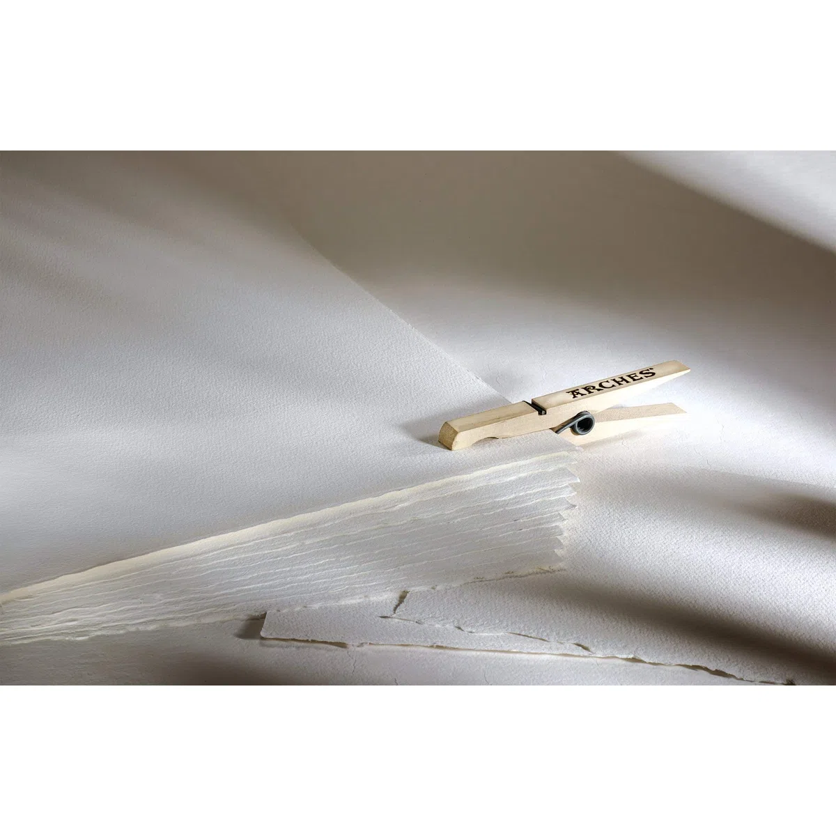 Arches Blocco Per Acquerello Incollato 1 Lato (12 Fogli) - Grana Fina - 300 G/Mq - 26 X 36 cm
