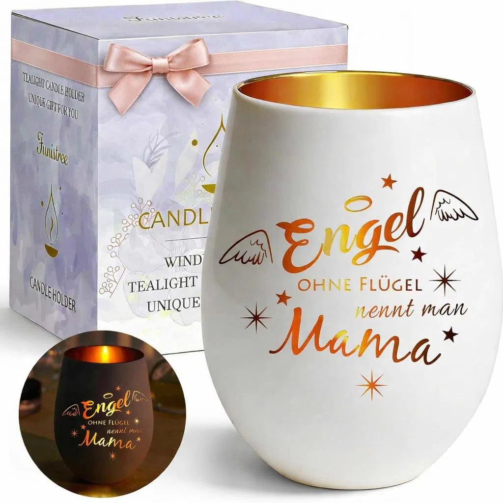 Regalo per la festa della mamma, per la festa della mamma, portacandela antivento con incisione regalo per la migliore mamma, suocera, portacandela in vetro inciso, regalo di compleanno per bonus