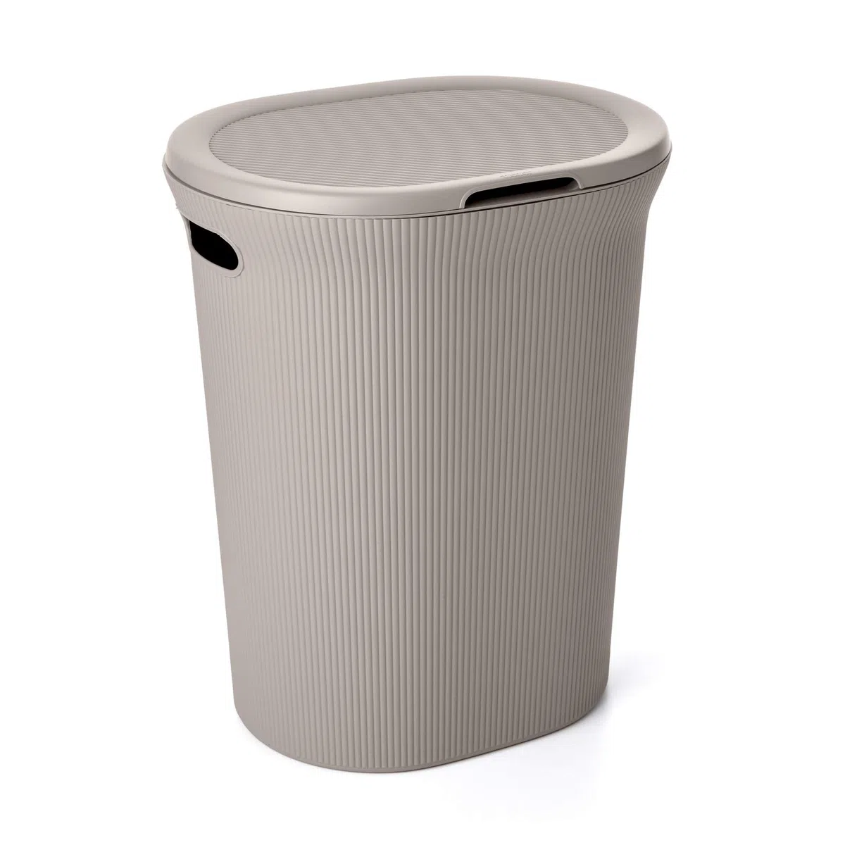 Tatay Cesto Biancheria Sporca Baobab, 40L dI Capacità, Polipropilene, Senza BPA, con Coperchio, Tortora, Dimensione: 41 x 33 x 50 cm