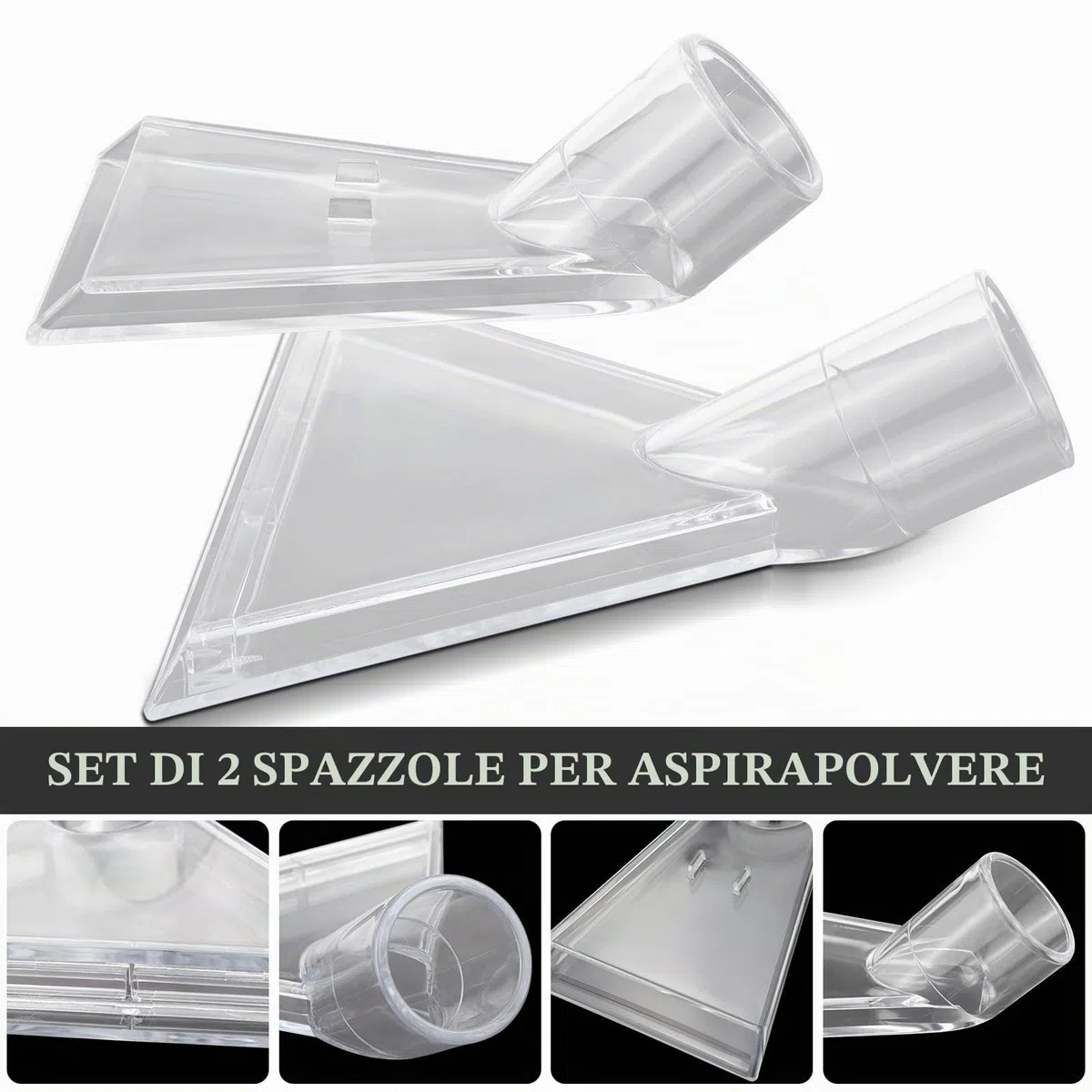 Rierousy 2 Pezzi Aspirapolvere Testina Ugelli, Ugello per Aspirapolver, Bocchetta Estrazione, Bocchetta Aspiraliquidi, Lava Tappezzeria Beccuccio Aspirapolvere Universale