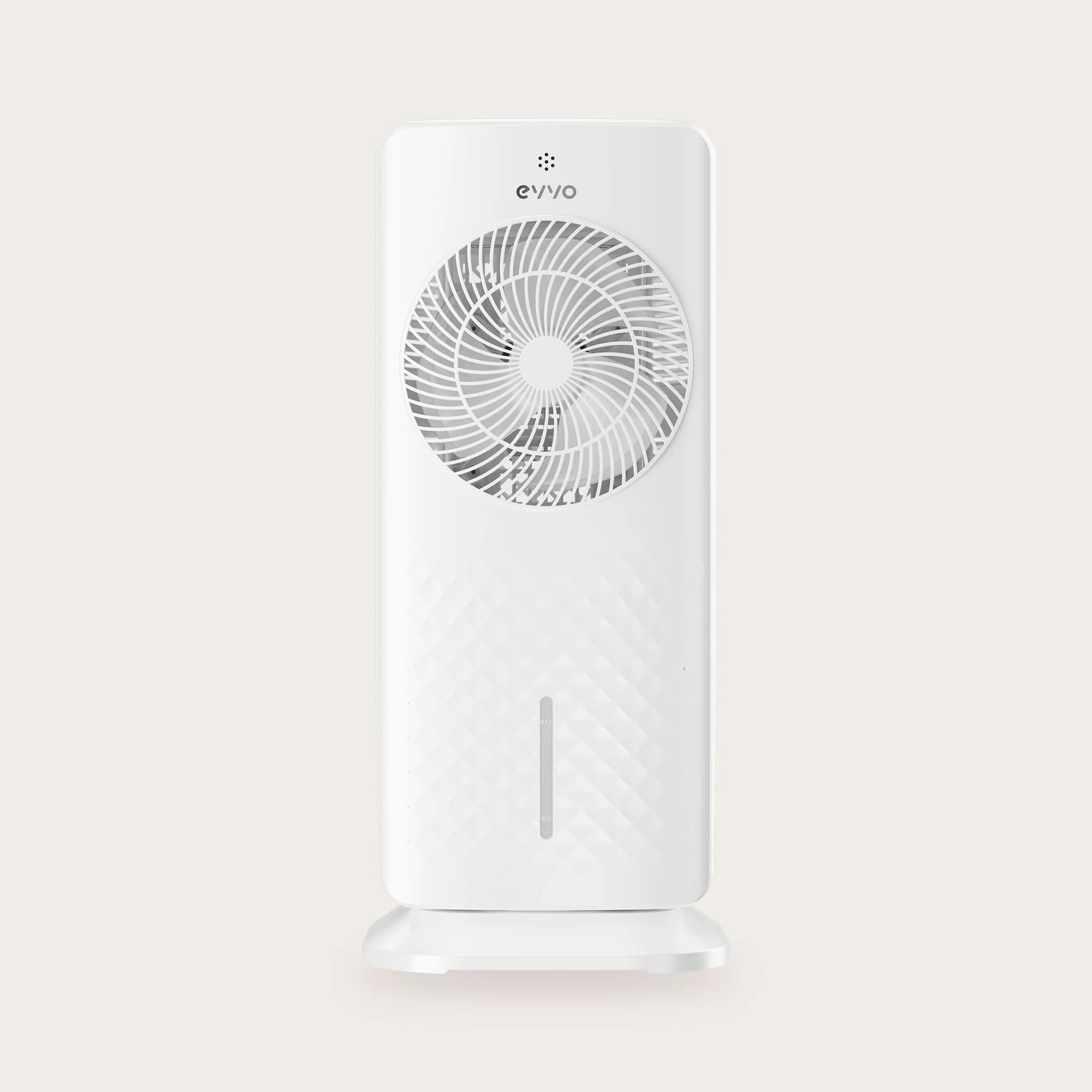 EVVO AC750 Ventilatore evaporativo - Climatizzatore portatile ad aria fredda senza installazione con acqua e ghiaccio, 3 velocità, 2 modalità, funzione fredda, oscillazione, timer 12 ore e telecomando