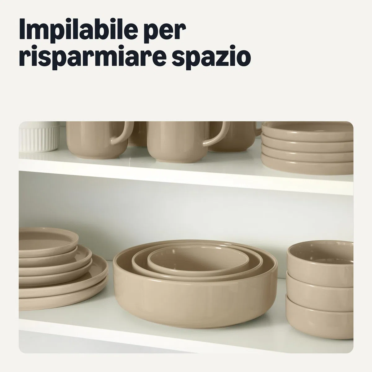 Amazon Basics Ciotole in Gres Smaltato, Set di 3 Pezzi, Lavabili in Lavastoviglie, Grigio Lino