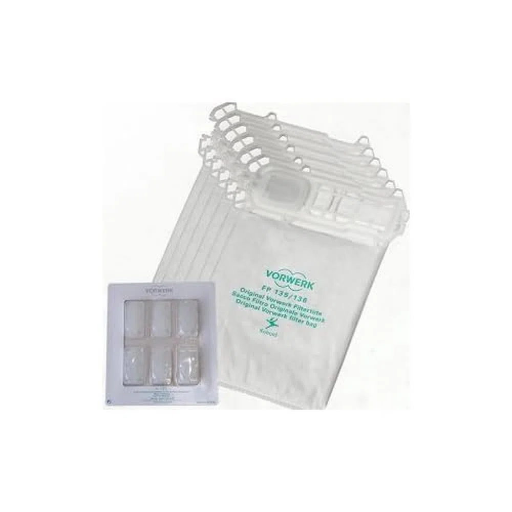 Vorwerk Folletto 1 Sacchetti più Dovina VK 135/136 Originali Vorwerk, Microfibra