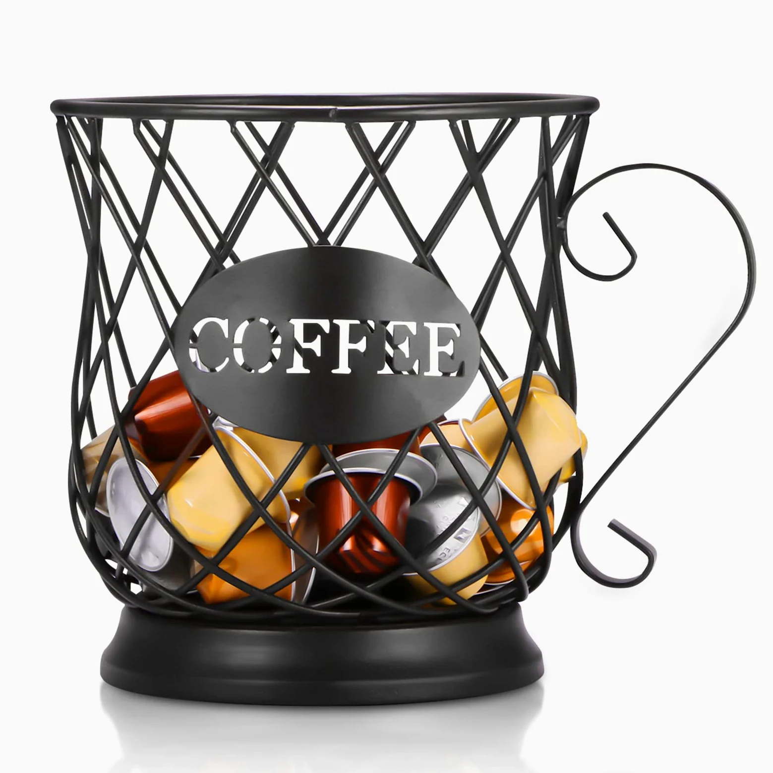 PopHMN Cestello portaoggetti per caffè, Porta Capsule Multiplo Porta caffè Espresso Porta Capsule caffè Portaoggetti da Cucina per Capsule caffè Home Cafe Hotel (Nero) (Nero)
