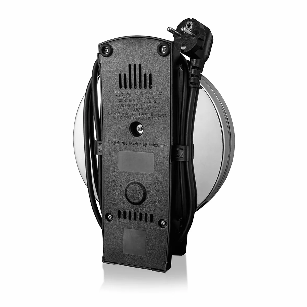 Cloer 285 Piastra per Coni, per coni sottilissimi e croccanti, 800 W, diametro piastra di cottura 15 cm, piastre di cottura pesanti, grado di doratura selezionabile, segnale acustico e spia di cottura