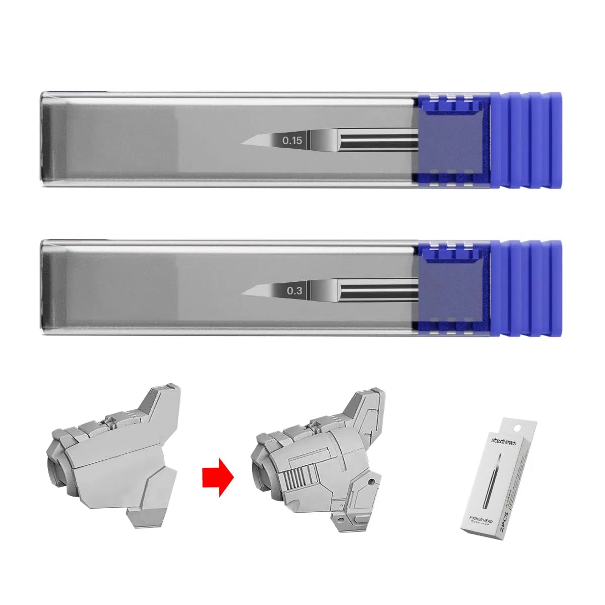 stedi Lame per tracciatore modello, lame in acciaio al tungsteno, per modellazione hobby, modello in scala RG, kit modello Gundam, per linea di scrittura, incisione, linea di pannello, resina, lame di