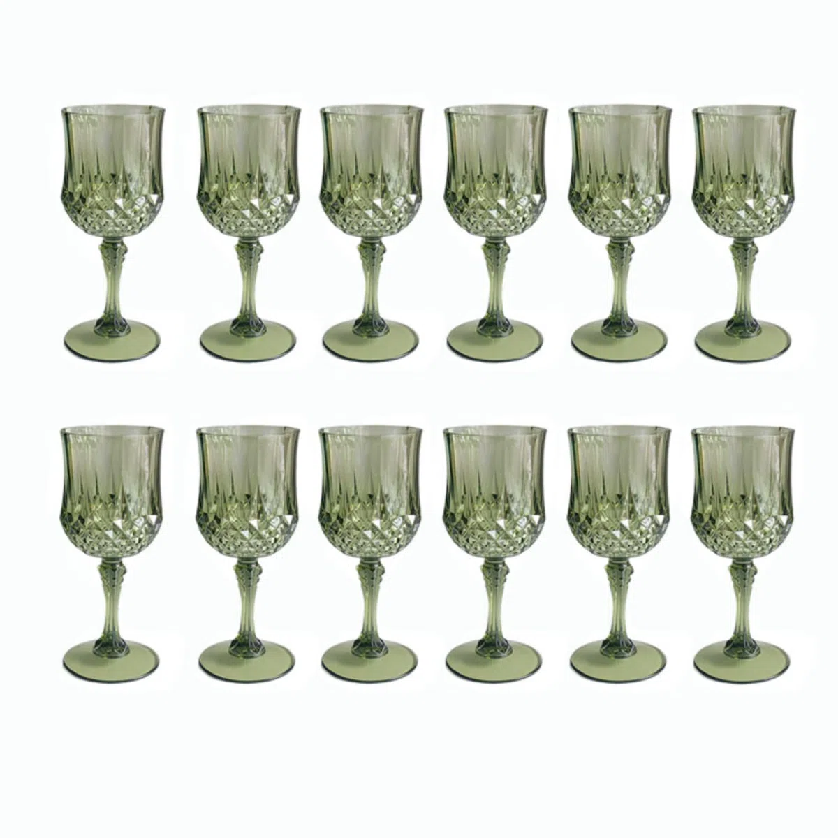 Bicchieri da vino in plastica per feste, forniture per ricevimenti di matrimonio, riutilizzabili, stile vintage per uso quotidiano, hotel, bar, ristorante, anniversario, vacanze, celebrazioni