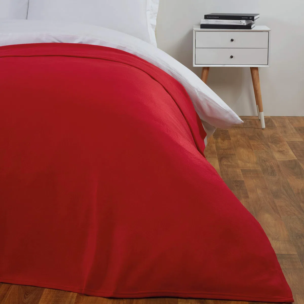Dreamscene morbido copriletto coperta Tinta Unita Rosso rosso – 120 x 150 cm