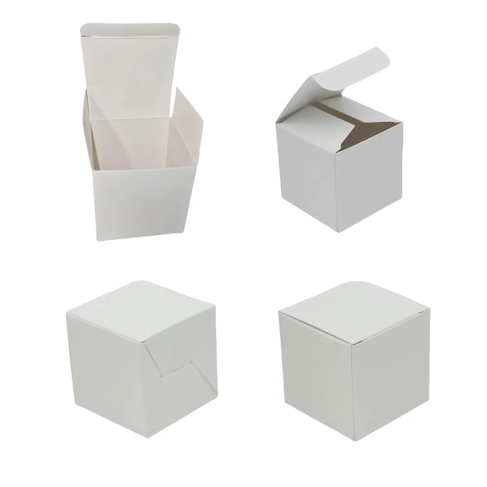 C.X.Y. 50 Pezzi Scatole Cartone Bianche Con Coperchio Per Regalo Confezione Bomboniera disponibile in varie misure (12*12*12cm)
