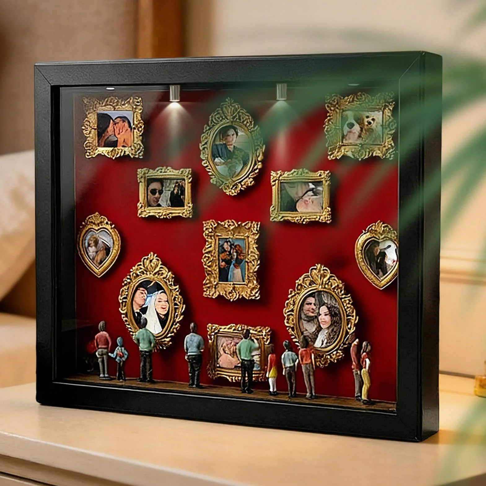 Museum Of Us Scatola Portaoggetti - DIY Kit Con Silhouette Da Museo E Luce Incorporata | Display Fotografico Per Soggiorno E Camera Da Riposo | Regalo Per Compleanno E Anniversario