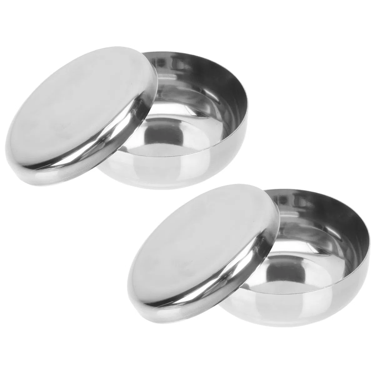 Doitool Set Di 2 Ciotole Per Riso Coreane in Acciaio Inossidabile Con Coperchio Ciotole Tradizionali Per Riso a Vapore Resistenti E Facili Da Pulire Ideali Per Casa E Ristorante