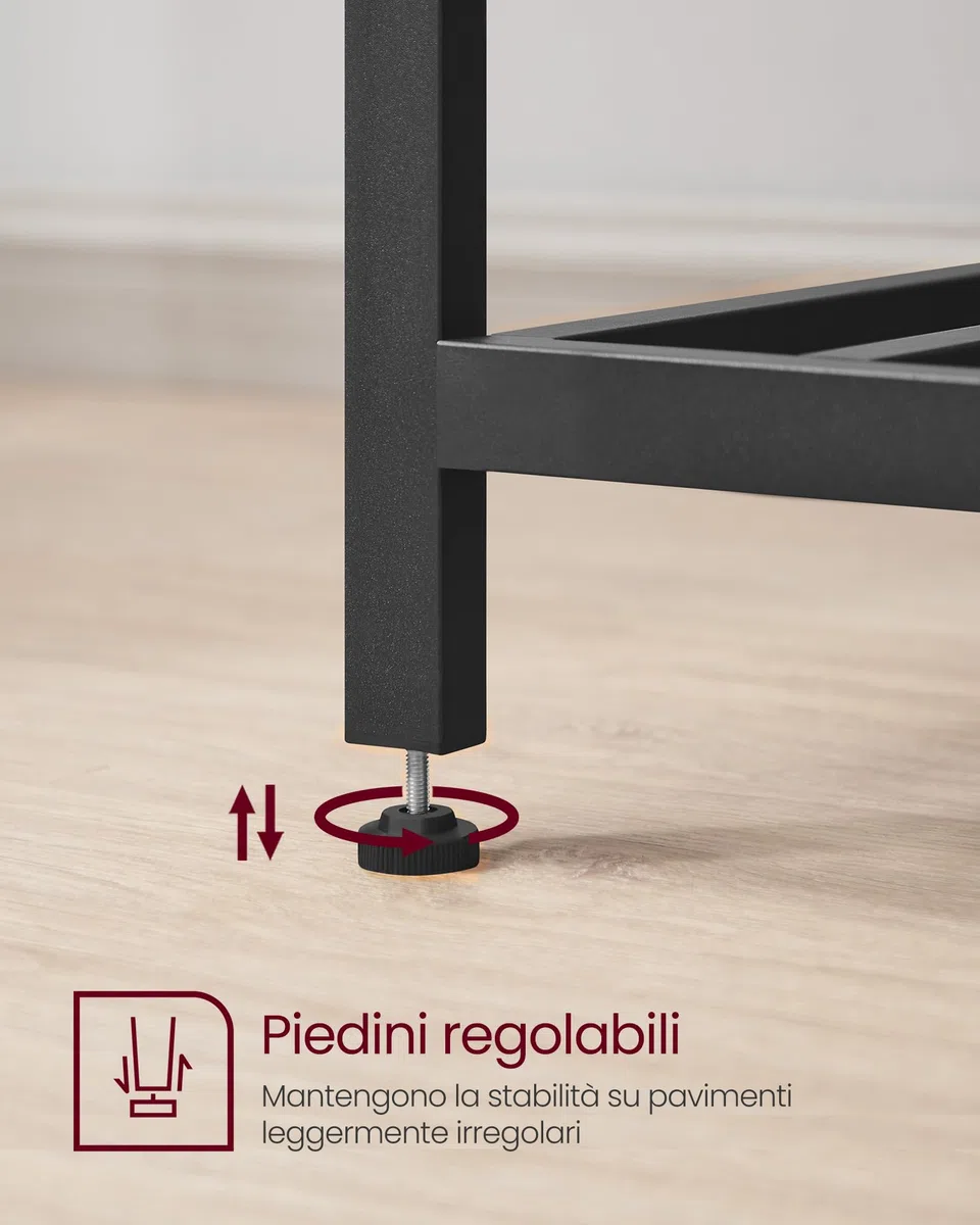 VASAGLE Isola da Cucina con Ampio Piano di Lavoro, Scaffale a 3 Livelli, Struttura in Acciaio, 60 x 120 x 90 cm, Stile Industriale, Facile da Montare, Marrone Vintage e Nero KKI01BX