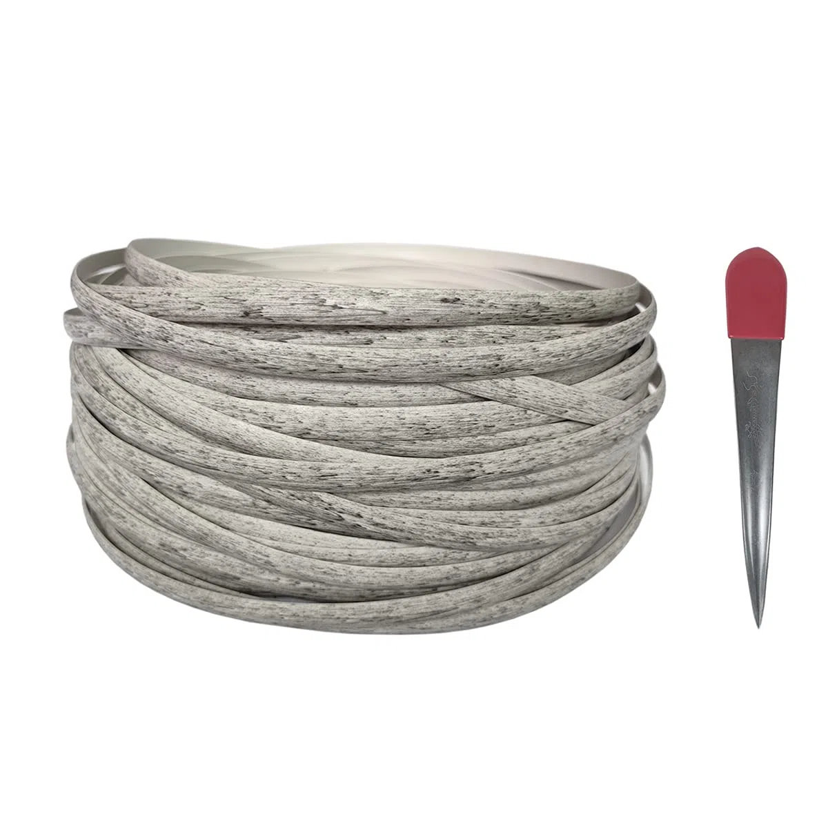 Feyart Kit di riparazione in rattan PE grigio chiaro da 8,5 mm 55 m (incluso strumento di ritiro) per mobili in rattan