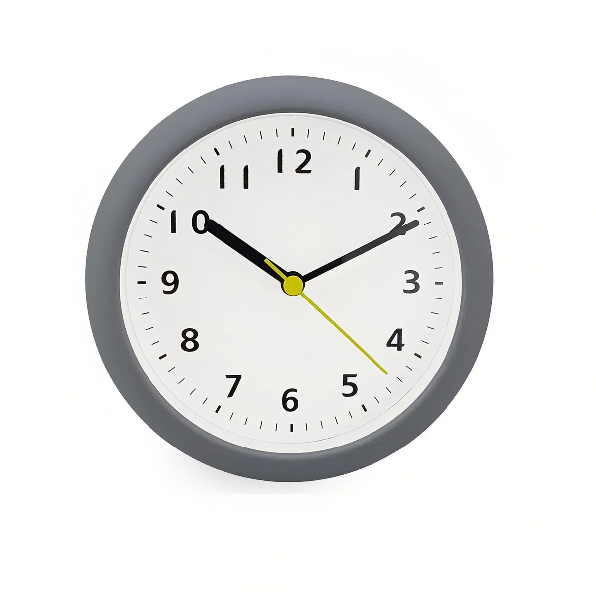 Orologio da Doccia Silenzioso, Impermeabile, Senza Tic, Funzionante a Batteria, con Supporto Pieghevole con Foro per Gancio e Ventosa in PVC per Bagno Camera da Letto
