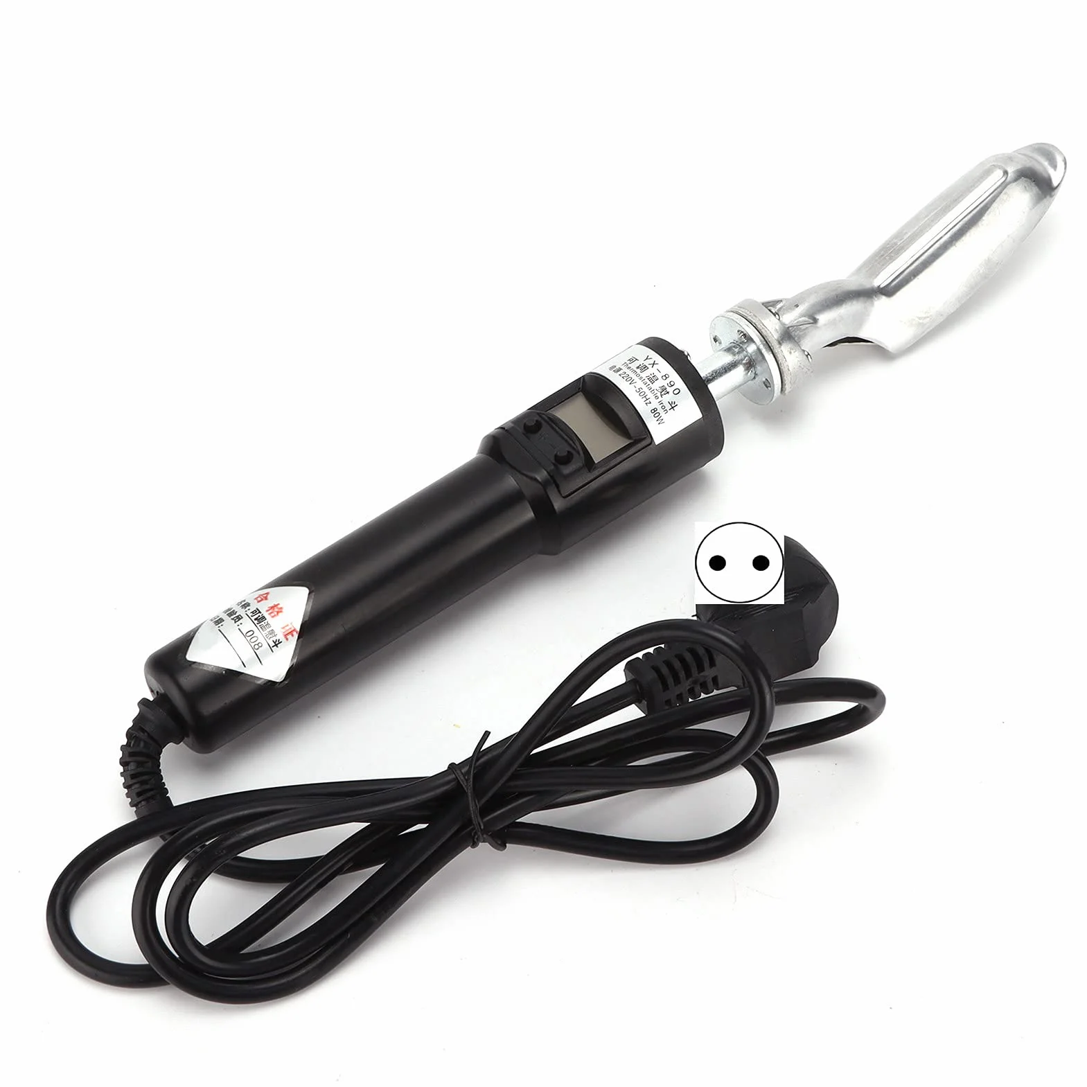 Mini ferro da stiro portatile, compatto e pratico YX-890, temperatura regolabile 50-300℃, punta in lega di alluminio, per vestiti, scarpe, pelle, cucito, viaggio, 220V