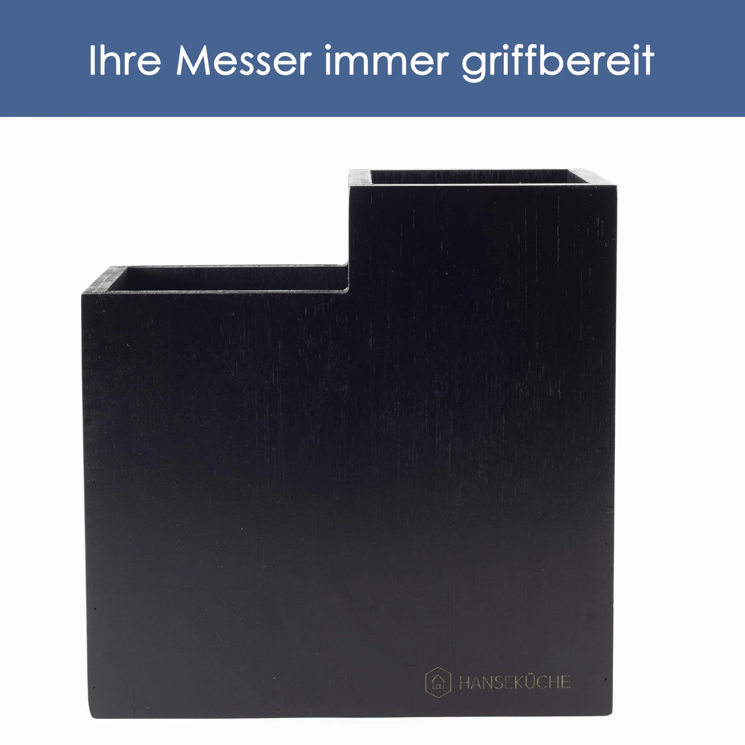 Hanseküche Blocco portacoltelli - Portacoltelli senza coltelli - Tagliere in legno (bambù, extra large)