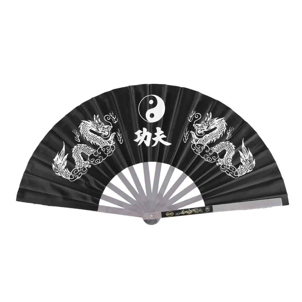 Ventaglio Pieghevole, Tai Chi Fan, Ventaglio Acciaio, Ventilatore Kung Fu Cinese, Acciaio Inossidabile Arti Marziali Portatile Pieghevole Artigianale Tessuto per Decorazioni Parete Dance Practice