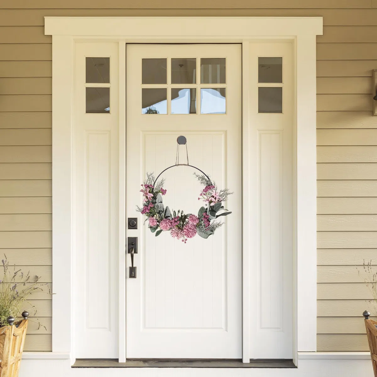 Ghirlanda Pasquale, Primaverile per Porta d'Ingresso, Fiori Artificiali, Decorativa per Pareti, Feste, Finestre, Matrimoni, Interni ed Esterni