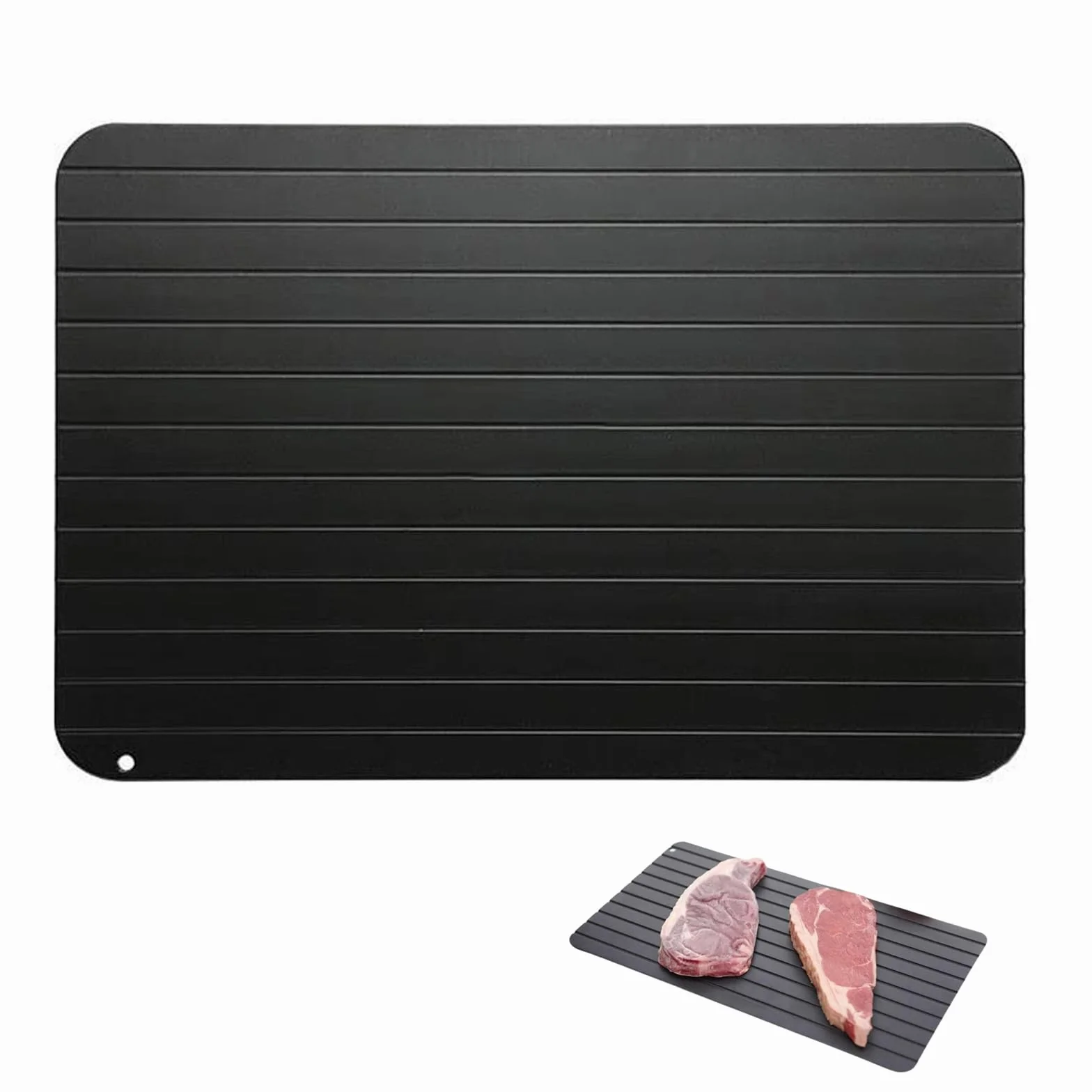 Piastra Scongelamento Rapido,Piastras di Scongelamento Rapido per Alimenti Piastras Scongelamentos Alluminio Strumento di Scongelamentos Antiaderente Universale per Carne Pesce Surgelati