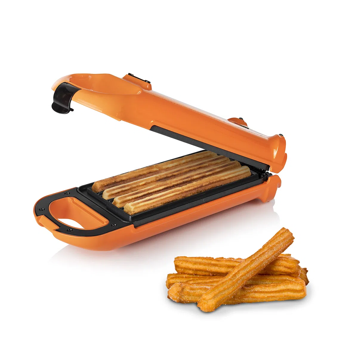 Princess Churros Maker Flip 112741, 4 churros alla volta, con pratica funzione di rotazione, Arancio