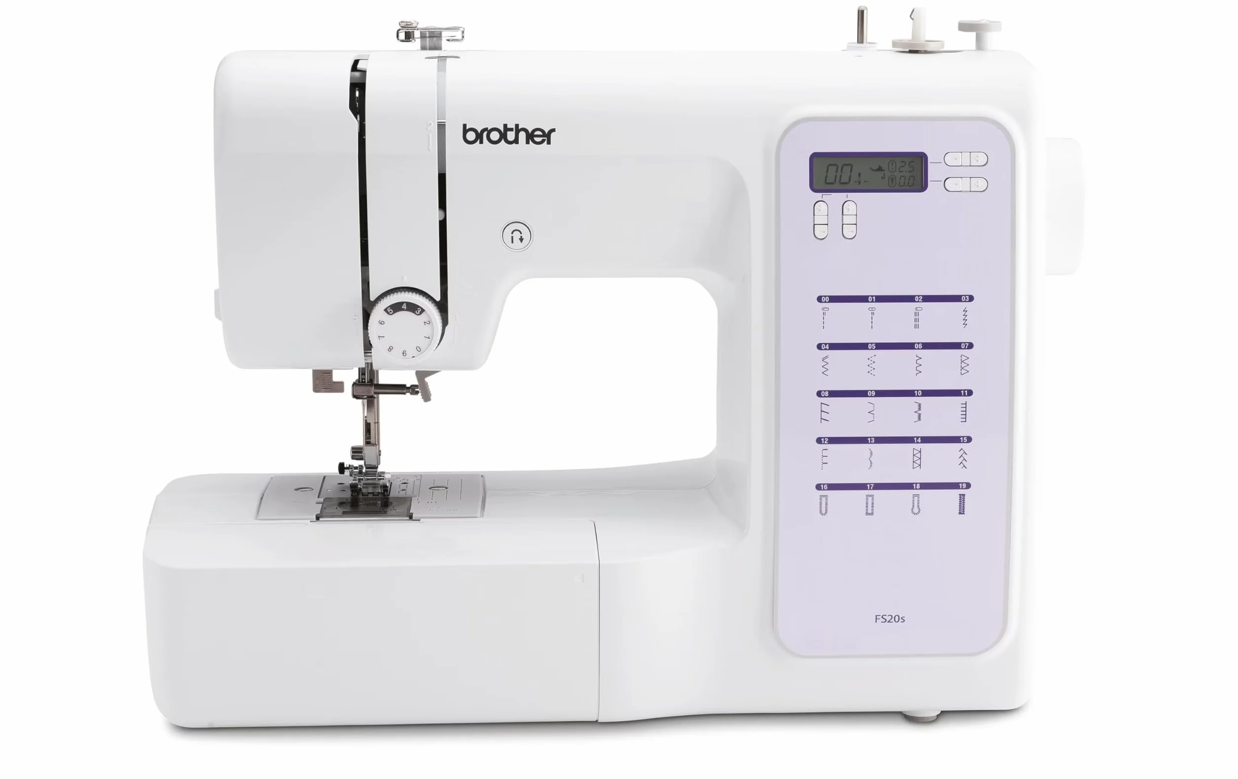 Brother FS20S - Macchina da cucire elettronica, Professionale, 32 funzioni cucito, Domestica, per Principianti, Facile da usare, Cucitura Rapida, Cucitrice Automatica, Braccio Libero, Portatile