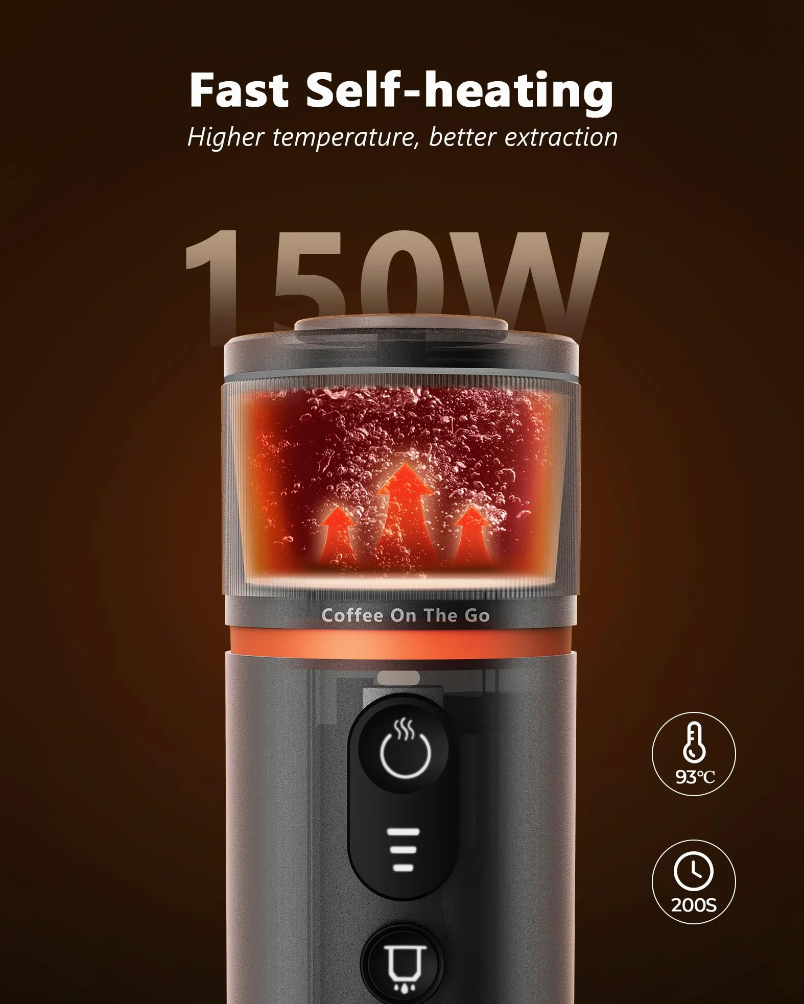 CONQUECO Macchina da Caffè Espresso Portatile - Caffettiera Elettrica da Viaggio con Batteria - per 12V Auto e Camion e Campeggio - Compatibile con la Capsula Nespresso e la Capsula L'or