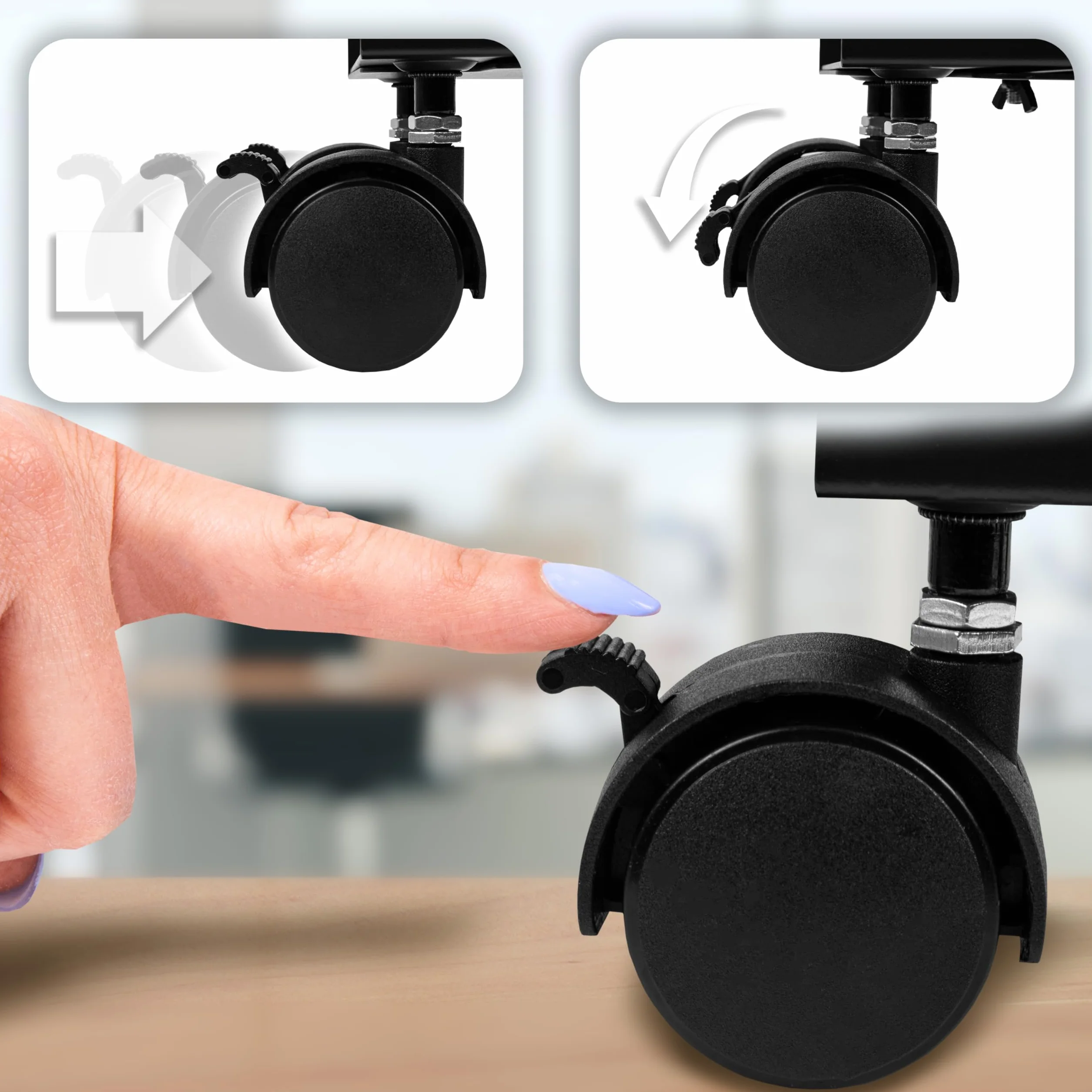 Duronic DMHD2 carrello per computer | Supporto per CPU con 4 rotelle | Regolabile | Compatibilità universale | Sostegno per torre sotto la scrivania | Rotelle bloccabili