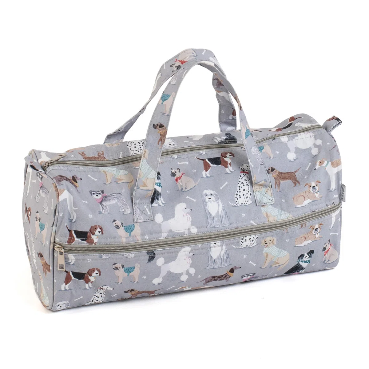 Hobby Gift Borsa Media per Maglia con Zip Frontale a Lunghezza Intera, Borsa Organiser per Uncinetto e Lavori a Maglia con Scomparti per Filati e Accessori
