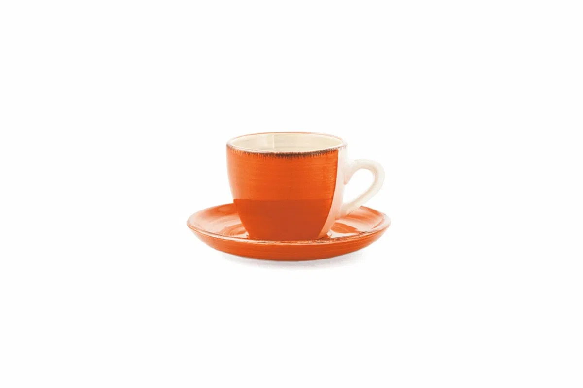 Villa d'Este Home Tivoli 2371741 Set 6 Tazzine caffè con Piattino, Multicolore, Set di 6 Pezzi