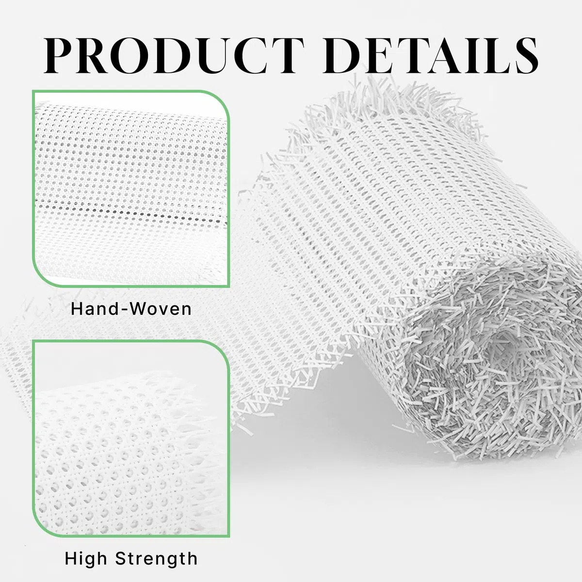 40x120cm intreccio rattan rotolo di nastro riparazione sintetico pvc per mobili sedie armadi fai da te Resistente all'acqua, ai raggi UV e alle muffe (Blanco 40x120cm)