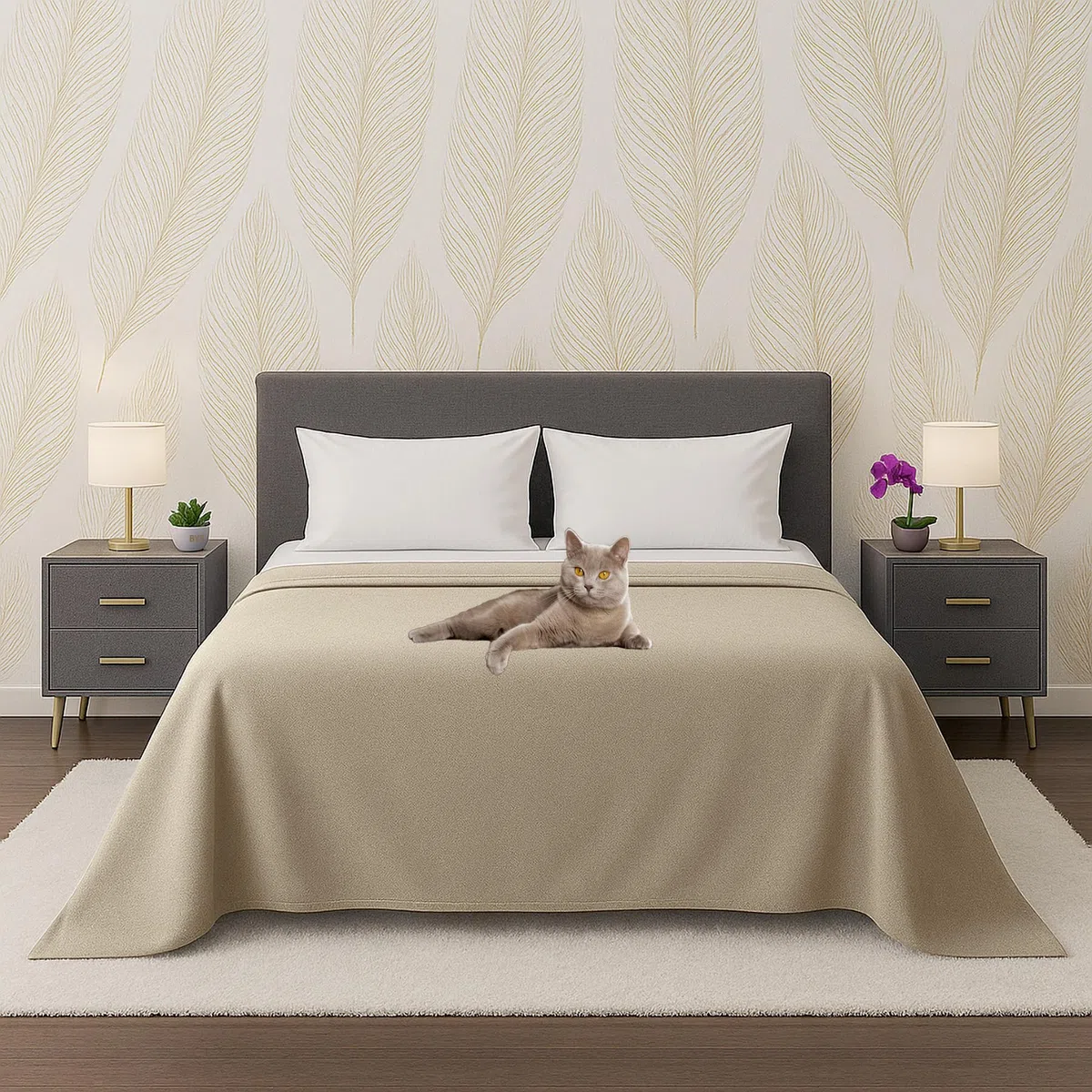 Byour3 - Copridivani 3 4 2 Posti Puro Cotone 100% Granfoulard Telo Rettangolare Salvadivano Teli Multiuso Foulard Copritutto coperta per Divani L Con senza Penisola (Beige DELTA, 4 posti)