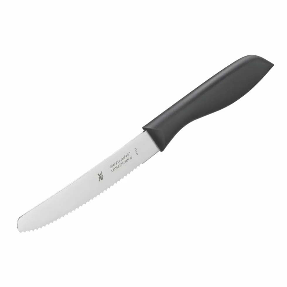 WMF Coltelli da Colazione, set da 6 pezzi, Lama in Acciaio Inox, 23 cm, Nero,1896499990