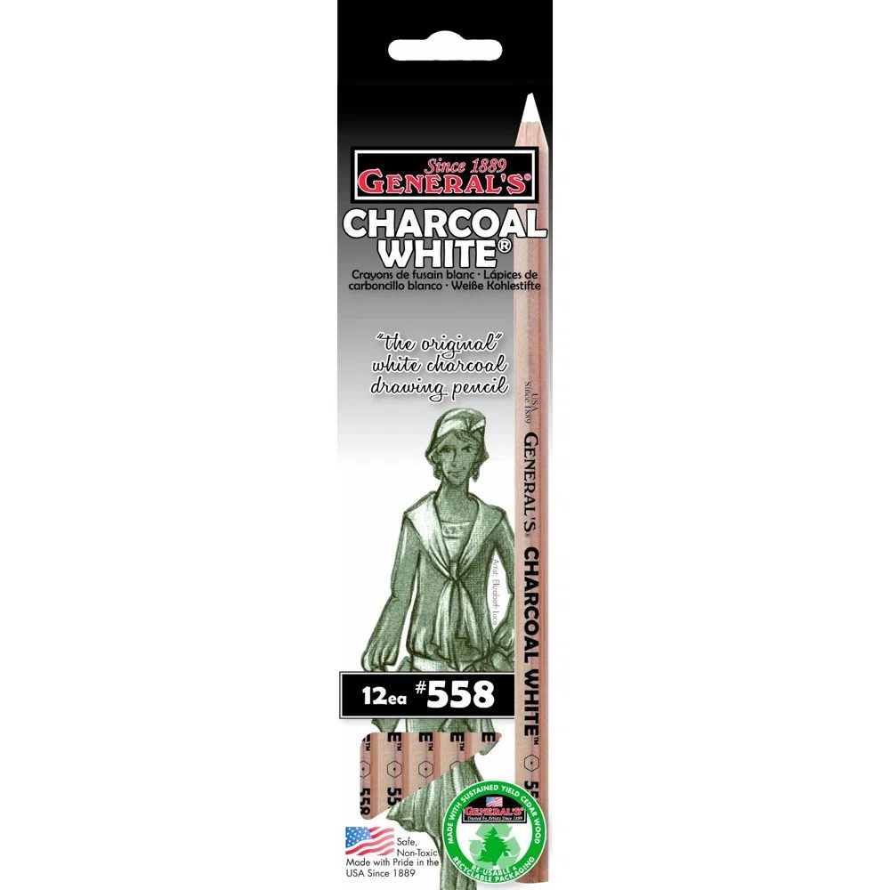 Penna di carbonio in generale 558 della scatola bianca di 12
