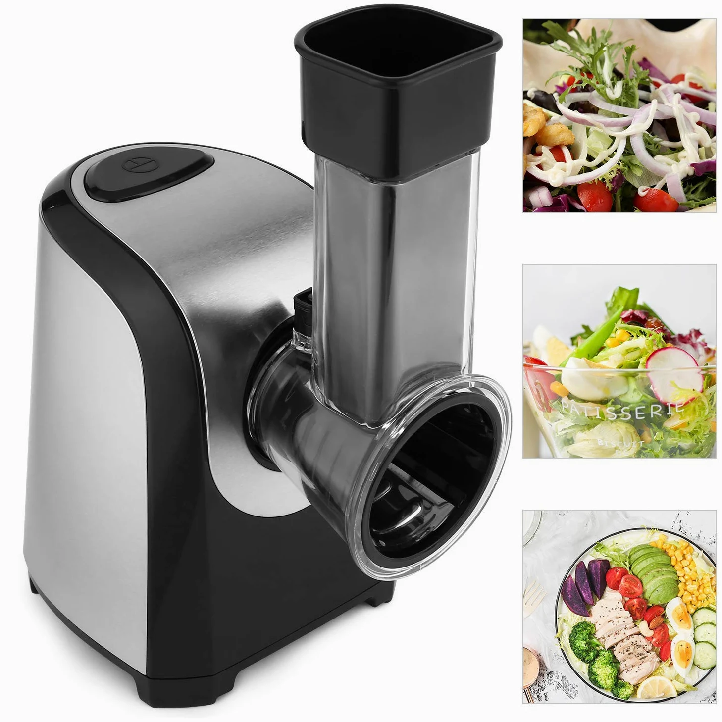 COOCHEER Taglia Verdure Elettrico, Multifunzione Tritatutto da Cucina 5 IN 1 Tritatutto per Verdura, 150W