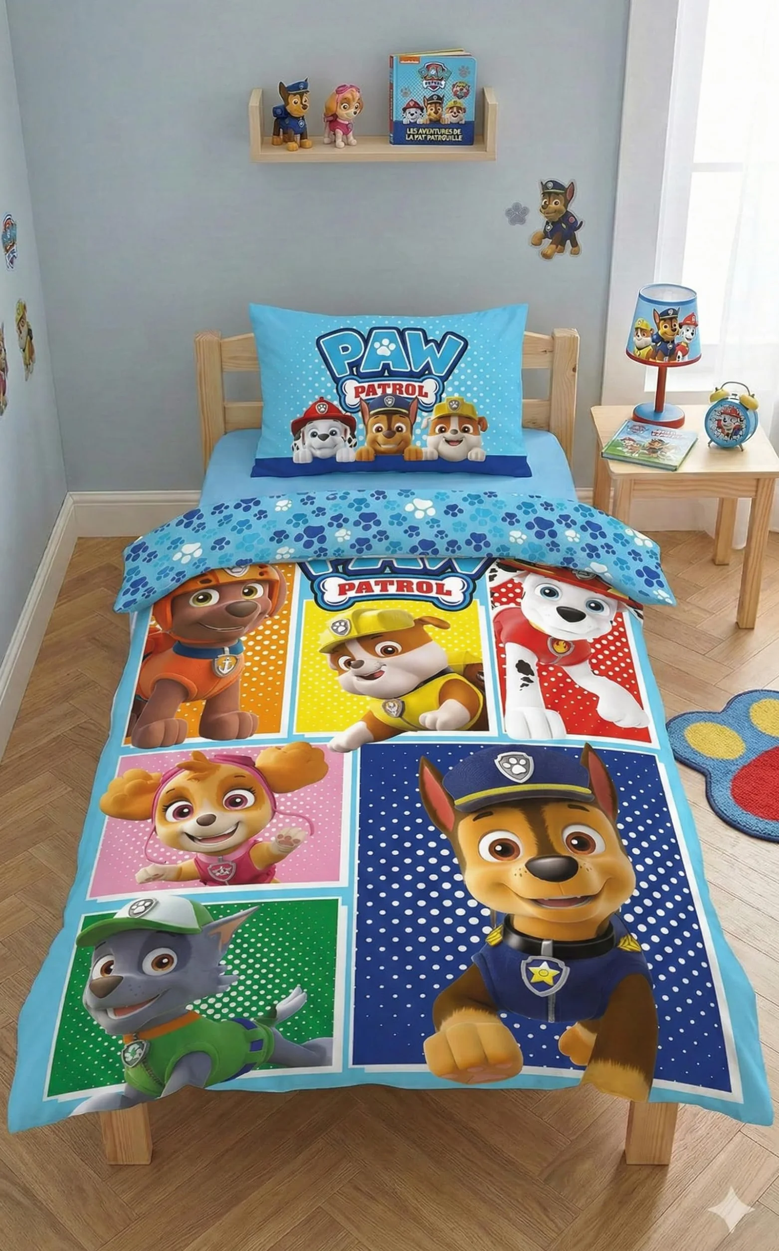 Jerry Fabrics Paw Patrol PP184 - Biancheria da Letto per Bambini, 100 x 135 cm