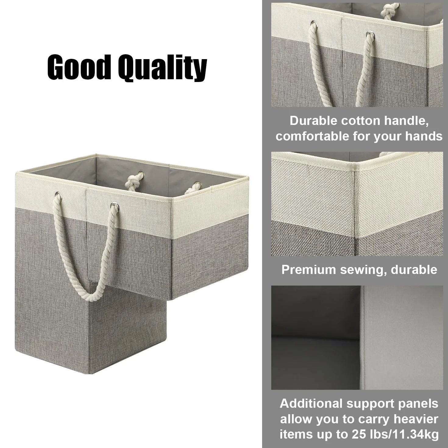 Cestino per Scale, 41x26x41 cm Cestino per Scale Multifunzionale Portaoggetti Portaoggetti con Manici in Corda Cestino per Gradini Pieghevole per Ufficio Domestico