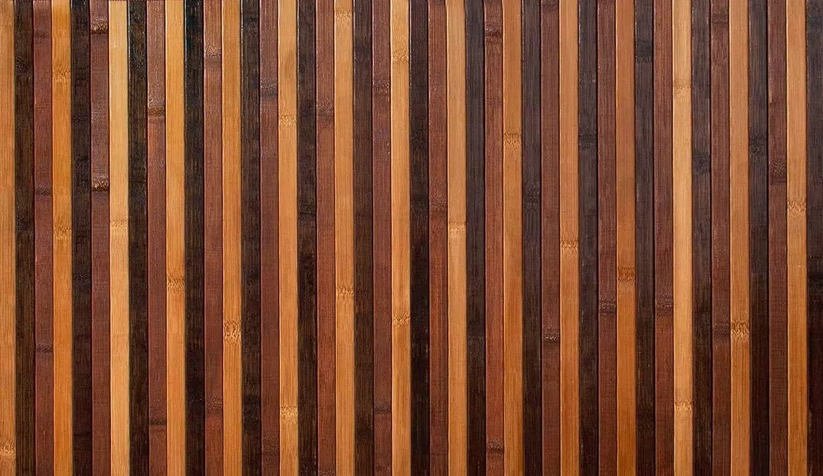 SpazioTessile Tappeto Cucina Stuoia Passatoia Gommata Bamboo Naturale Antiscivolo 16Misure rm (Marrone Degradee, 50x380)